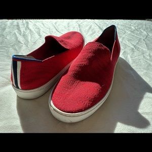 Rothys red maritime tiger sneakers sz 8